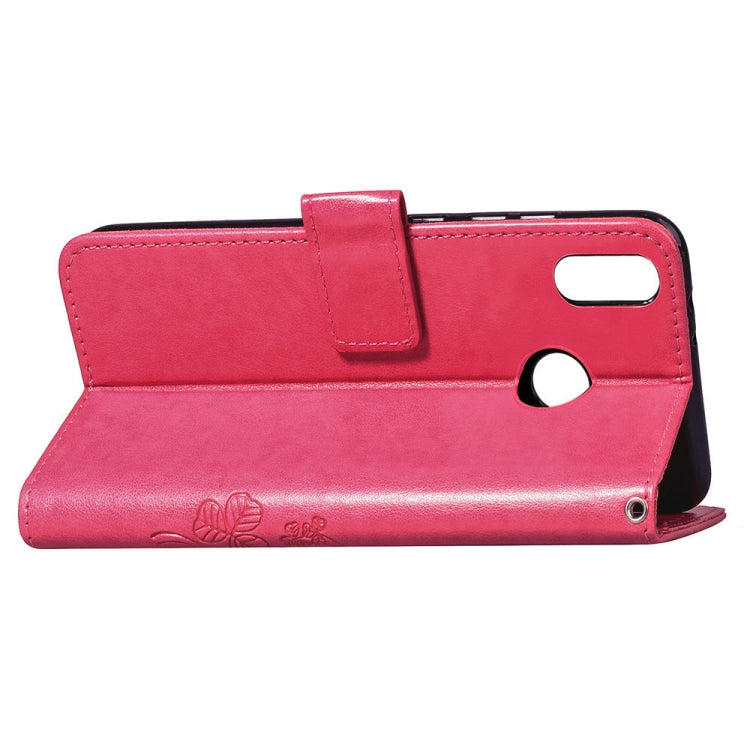 Lucky Clover Pressed Flowers Pattern Leather Case for Huawei Y9 (2019) / Enjoy 9 Plus, with Holder & Card Slots & Wallet & Hand Strap