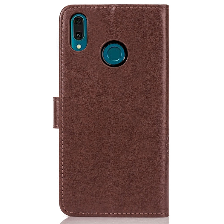 Lucky Clover Pressed Flowers Pattern Leather Case for Huawei Y9 (2019) / Enjoy 9 Plus, with Holder & Card Slots & Wallet & Hand Strap