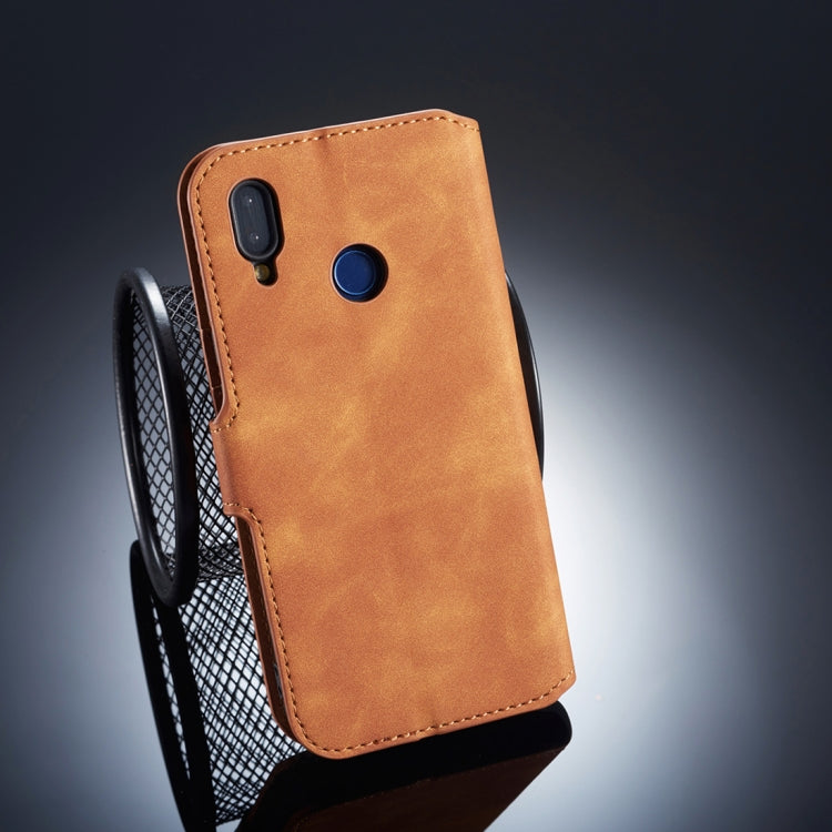 DG.MING Retro Oil Side Horizontal Flip Case for Huawei P20 Lite / Nova 3e, with Holder & Card Slots & Wallet