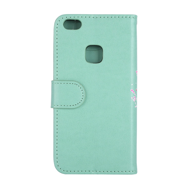 For Huawei P10 Lite Glittery Powder Flamingo Print Horizontal Flip Leather Case with Holder & Wallet & Card Slots & Photo Frame