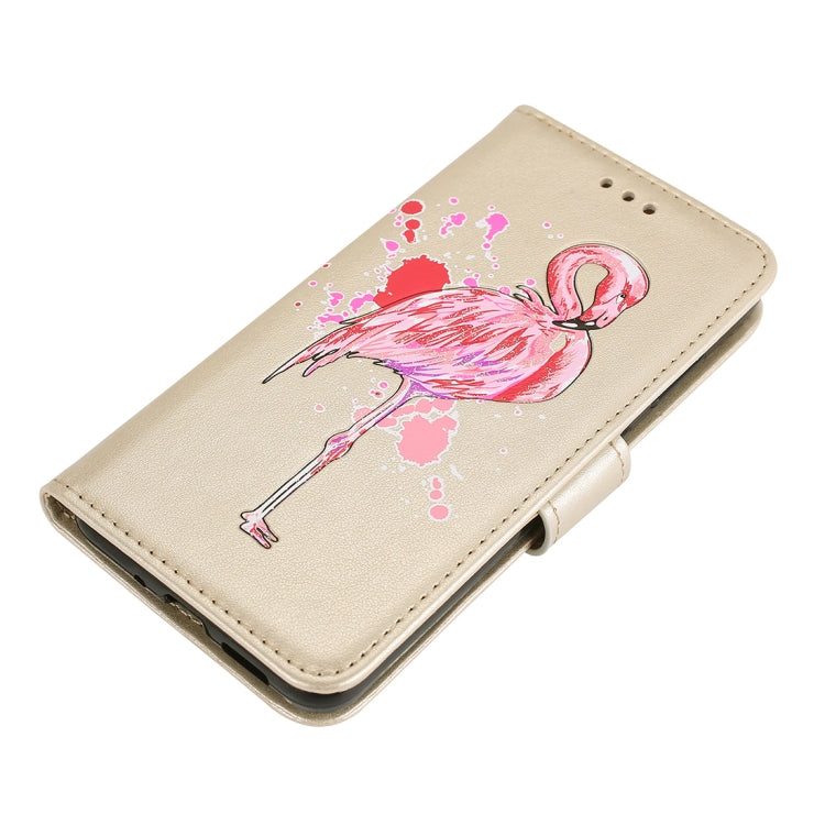For Huawei P10 Lite Glittery Powder Flamingo Print Horizontal Flip Leather Case with Holder & Wallet & Card Slots & Photo Frame