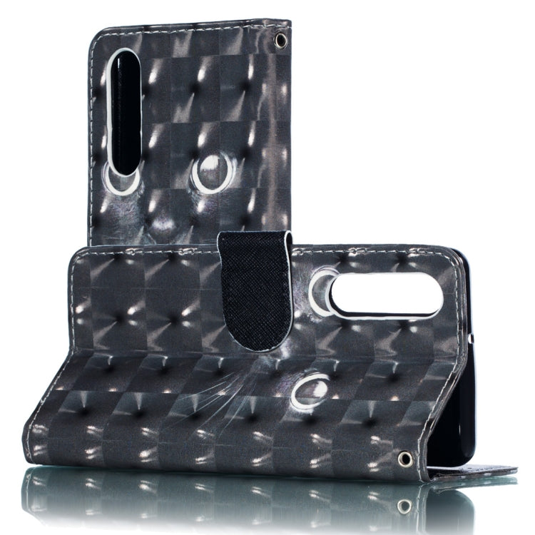 3D Black Eyes Pattern Horizontal Flip PU Leather Case for Huawei P30, with Holder & Card Slots & Wallet & Photo Frame