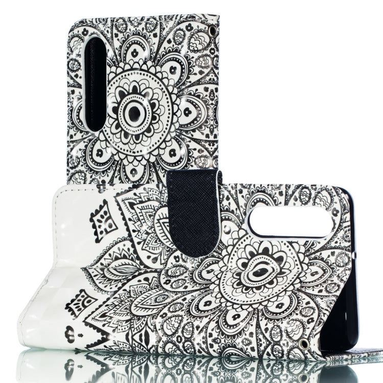 3D Mandala Pattern Horizontal Flip PU Leather Case for Huawei P30, with Holder & Card Slots & Wallet & Photo Frame
