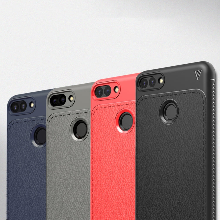 Lenuo Leshen Series for Huawei Y9 (2018)/Enjoy 8 Plus TPU Litchi Texture Dropproof Protective Back Cover Case