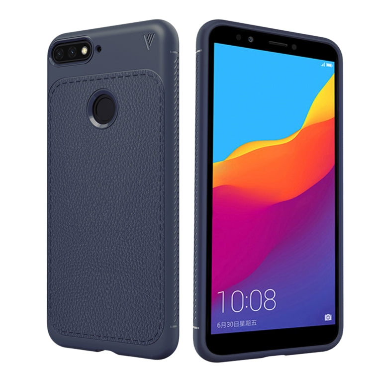 Lenuo Leshen Series for Huawei Y6 (2018)/Enjoy 8e TPU Litchi Texture Dropproof Protective Back Cover Case