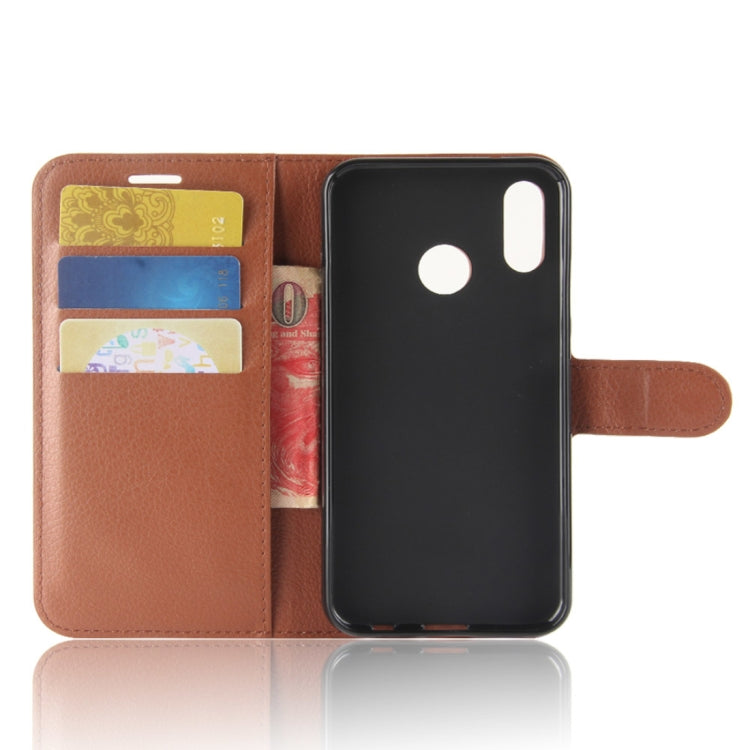 For Huawei P20 Lite PU + TPU Litchi Texture Horizontal Flip Leather Case with Wallet & Holder & Card Slots