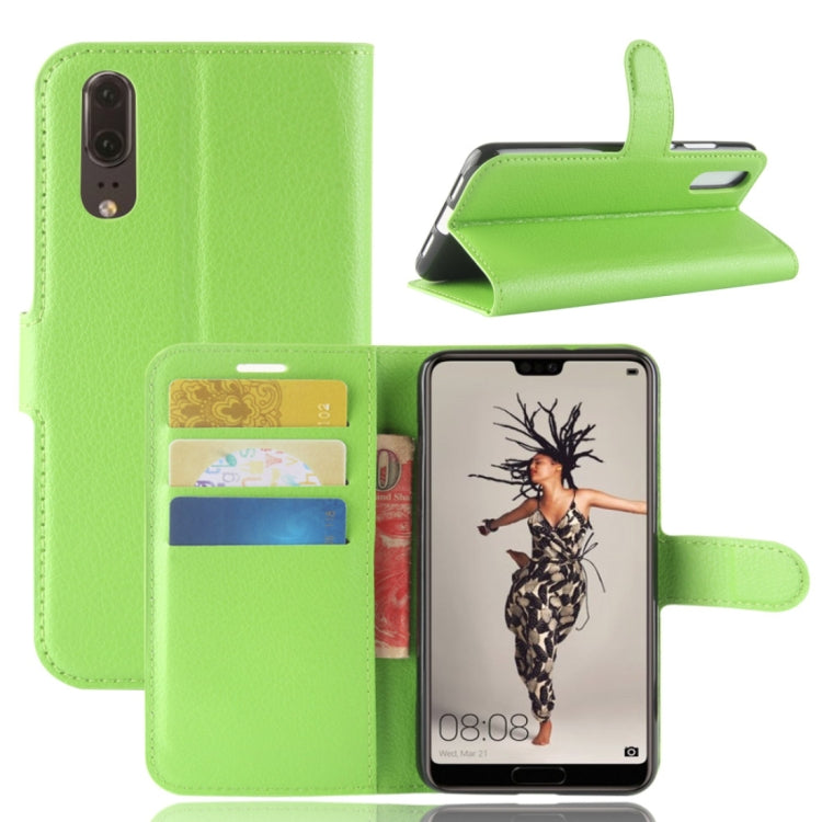 For Huawei P20 PU + TPU Litchi Texture Horizontal Flip Leather Case with Wallet & Holder & Card Slots