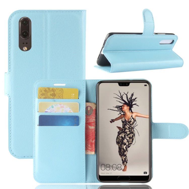 For Huawei P20 PU + TPU Litchi Texture Horizontal Flip Leather Case with Wallet & Holder & Card Slots