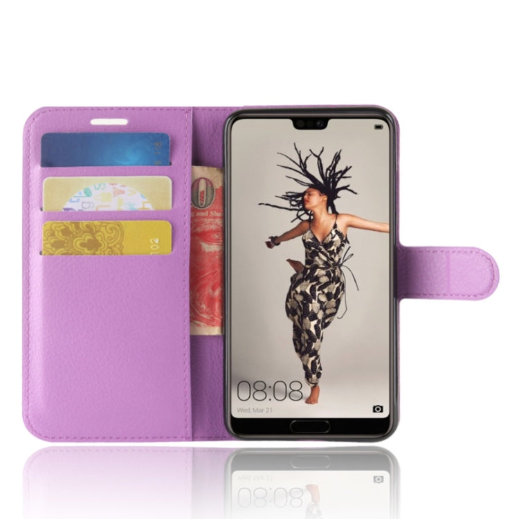 For Huawei P20 PU + TPU Litchi Texture Horizontal Flip Leather Case with Wallet & Holder & Card Slots