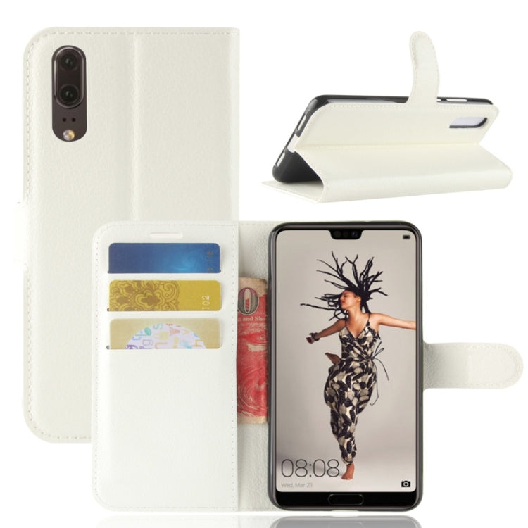 For Huawei P20 PU + TPU Litchi Texture Horizontal Flip Leather Case with Wallet & Holder & Card Slots