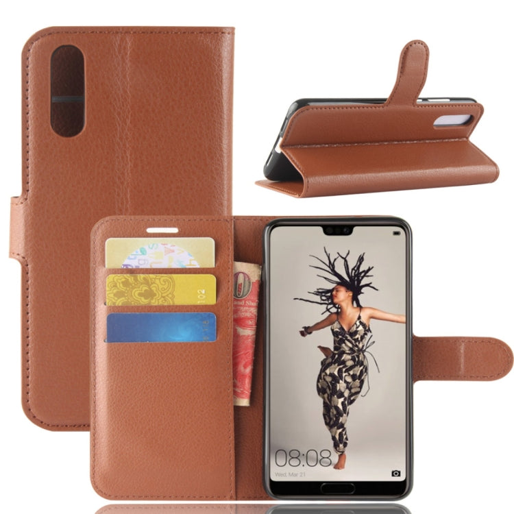 For Huawei P20 PU + TPU Litchi Texture Horizontal Flip Leather Case with Wallet & Holder & Card Slots