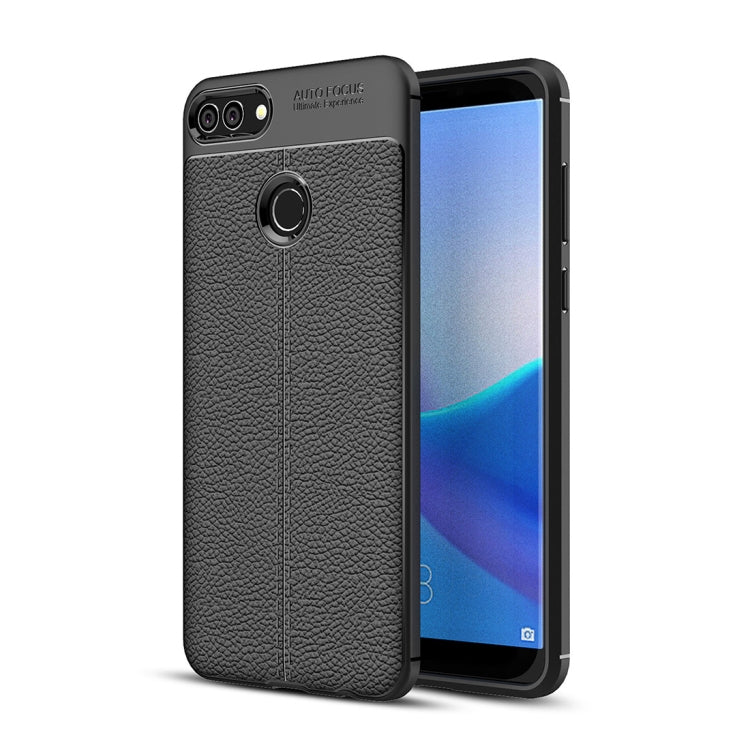For Huawei Y9 (2018) / Enjoy 8 Plus Litchi Texture Soft TPU Protective Back Cover Case
