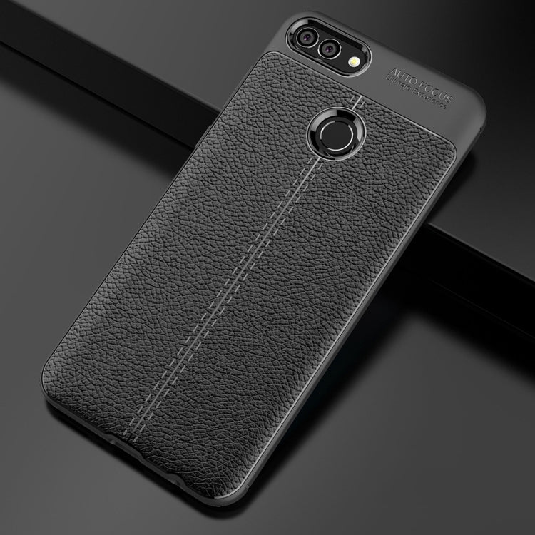 For Huawei Y9 (2018) / Enjoy 8 Plus Litchi Texture Soft TPU Protective Back Cover Case