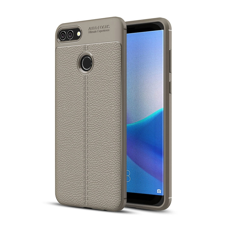 For Huawei Y9 (2018) / Enjoy 8 Plus Litchi Texture Soft TPU Protective Back Cover Case