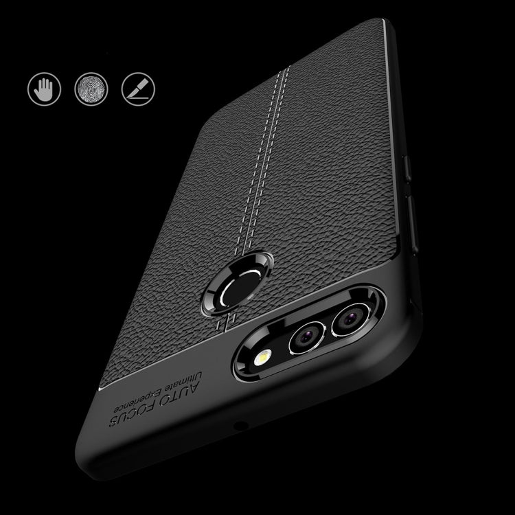 For Huawei Y9 (2018) / Enjoy 8 Plus Litchi Texture Soft TPU Protective Back Cover Case