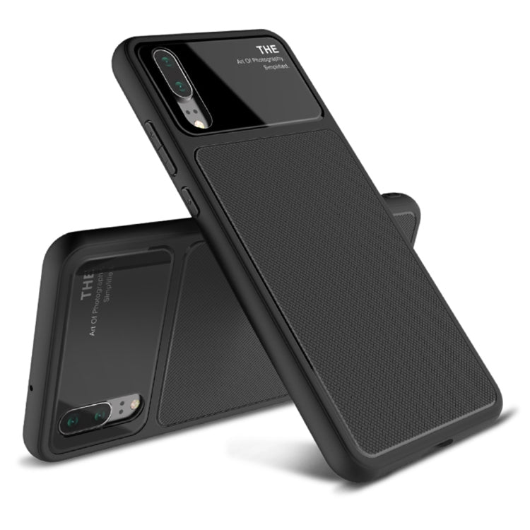 Lenuo LeJazz Series for Huawei P20 Shockproof TPU + Glass Protective Back Case