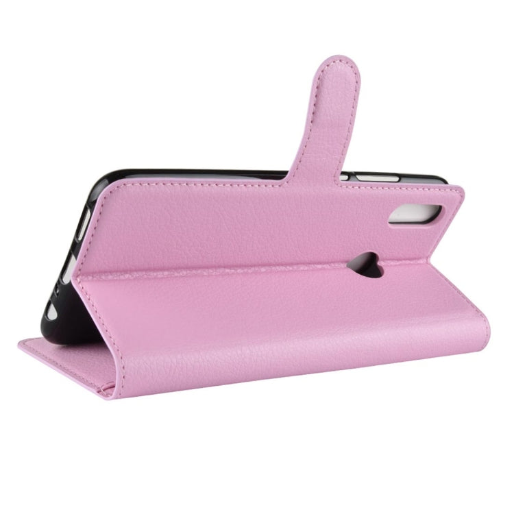 PU + TPU Litchi Texture Horizontal Flip Leather Case with Wallet & Holder & Card Slots for Huawei Honor 10 Lite