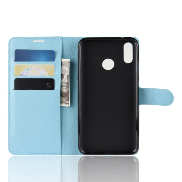 PU + TPU Litchi Texture Horizontal Flip Leather Case with Wallet & Holder & Card Slots for Huawei Honor 10 Lite