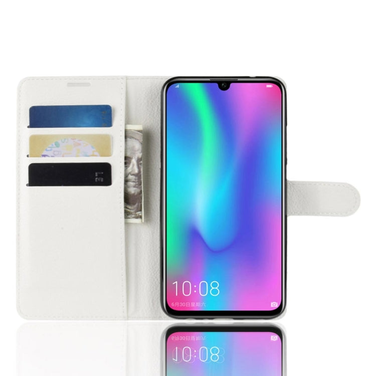 PU + TPU Litchi Texture Horizontal Flip Leather Case with Wallet & Holder & Card Slots for Huawei Honor 10 Lite