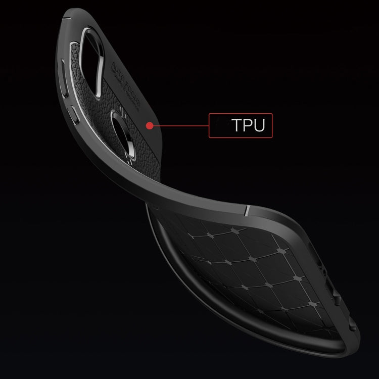 For Huawei P20 Lite Litchi Texture Soft TPU Protective Back Cover Case