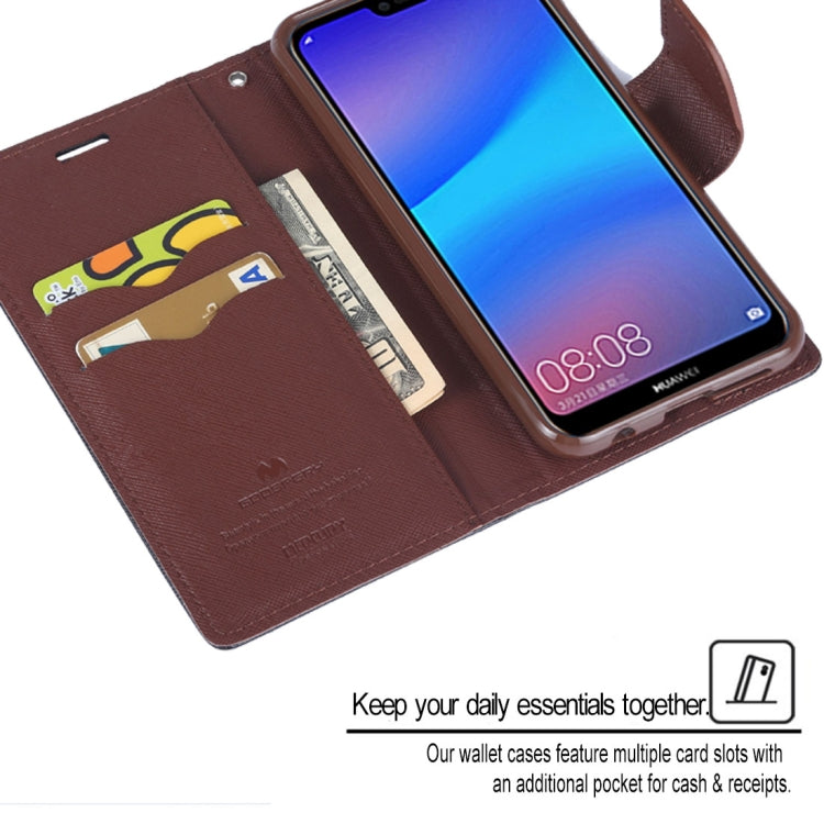 GOOSPERY FANCY DIARY Horizontal Flip PU Leather Case for Huawei P20 Lite, with Holder & Card Slots & Wallet