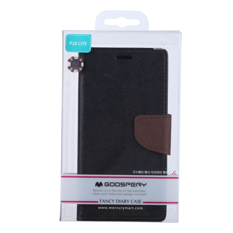 GOOSPERY FANCY DIARY Horizontal Flip PU Leather Case for Huawei P20 Lite, with Holder & Card Slots & Wallet