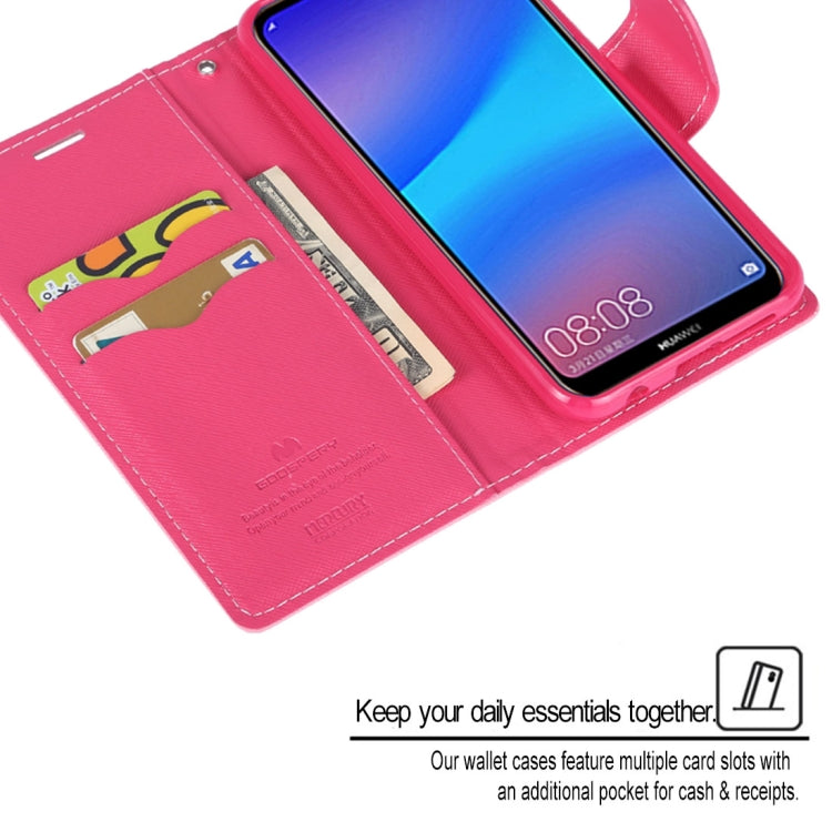 GOOSPERY FANCY DIARY Horizontal Flip PU Leather Case for Huawei P20 Lite, with Holder & Card Slots & Wallet