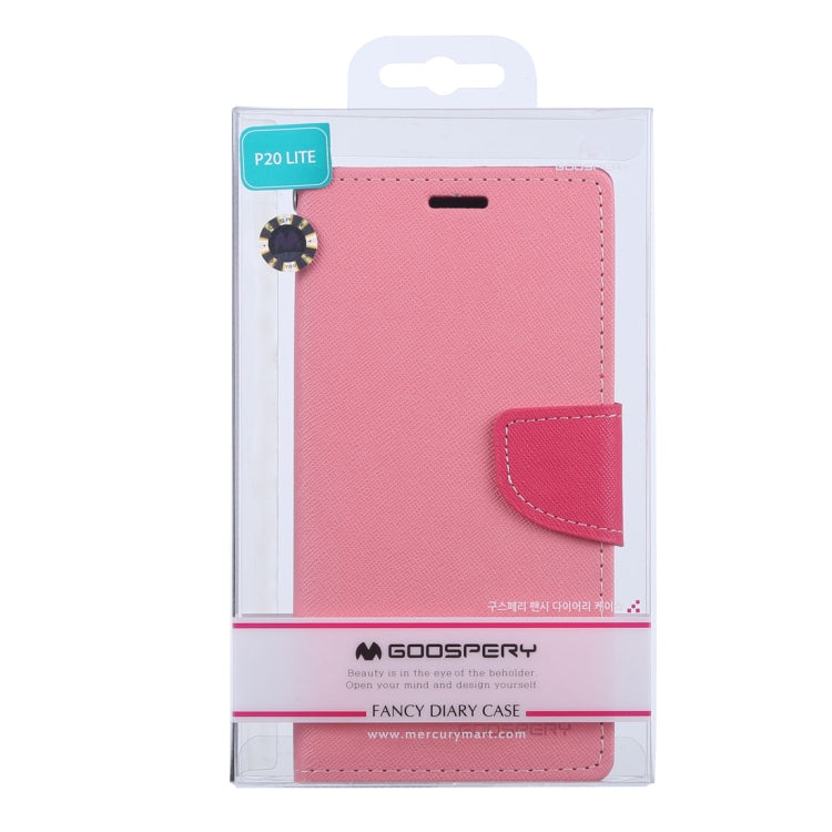 GOOSPERY FANCY DIARY Horizontal Flip PU Leather Case for Huawei P20 Lite, with Holder & Card Slots & Wallet