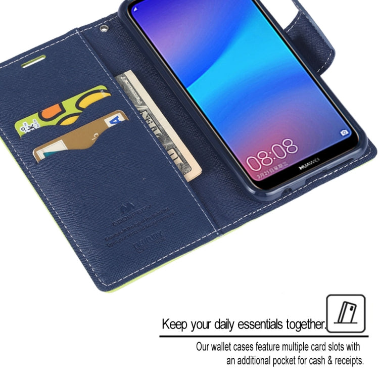 GOOSPERY FANCY DIARY Horizontal Flip PU Leather Case for Huawei P20 Lite, with Holder & Card Slots & Wallet