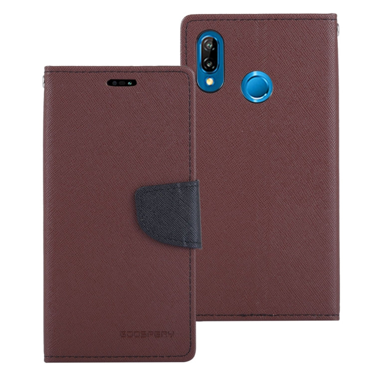 GOOSPERY FANCY DIARY Horizontal Flip PU Leather Case for Huawei P20 Lite, with Holder & Card Slots & Wallet
