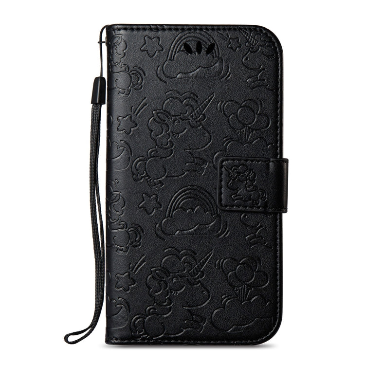 For Huawei Y3 (2017) Pressed Horse Cloud Print Horizontal Flip Leather Case with Holder & Card Slots & Wallet & Lanyard