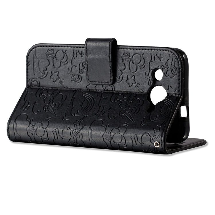 For Huawei Y3 (2017) Pressed Horse Cloud Print Horizontal Flip Leather Case with Holder & Card Slots & Wallet & Lanyard