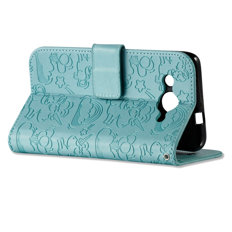 For Huawei Y3 (2017) Pressed Horse Cloud Print Horizontal Flip Leather Case with Holder & Card Slots & Wallet & Lanyard