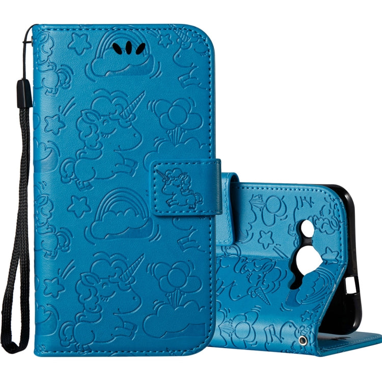 For Huawei Y3 (2017) Pressed Horse Cloud Print Horizontal Flip Leather Case with Holder & Card Slots & Wallet & Lanyard