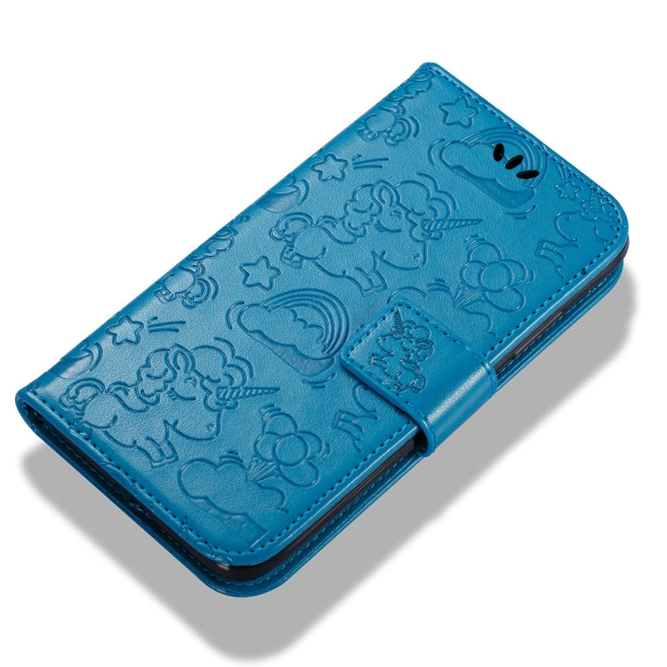 For Huawei Y3 (2017) Pressed Horse Cloud Print Horizontal Flip Leather Case with Holder & Card Slots & Wallet & Lanyard