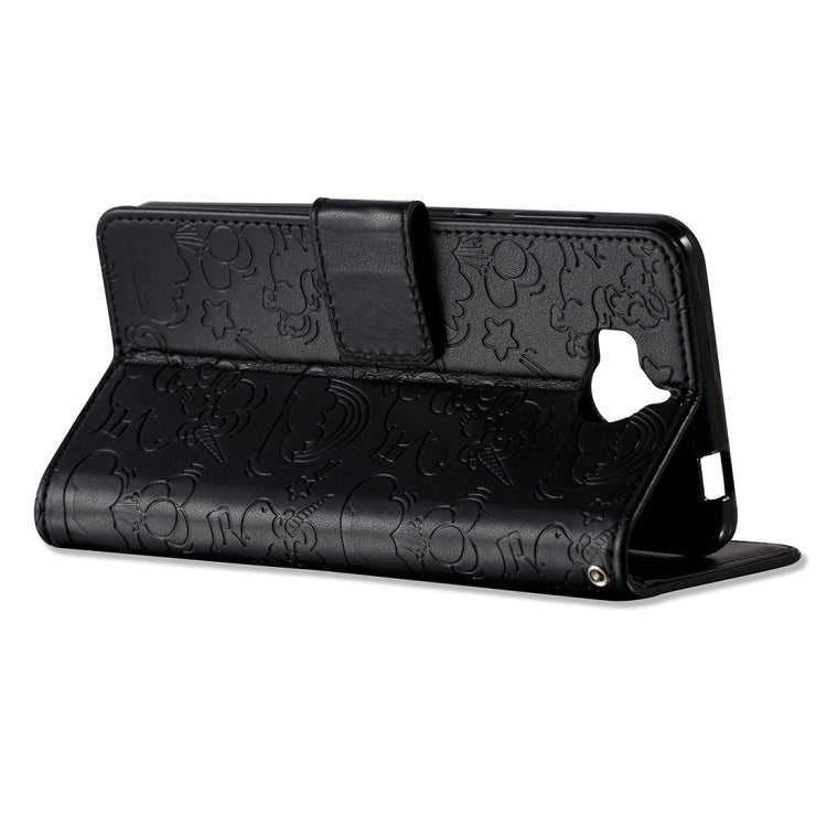 For Huawei Y5 (2017) Pressed Horse Cloud Print Horizontal Flip Leather Case with Holder & Card Slots & Wallet & Lanyard