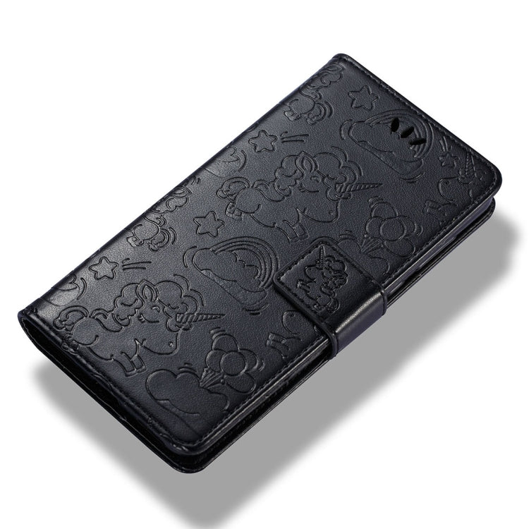 For Huawei Y5 (2017) Pressed Horse Cloud Print Horizontal Flip Leather Case with Holder & Card Slots & Wallet & Lanyard