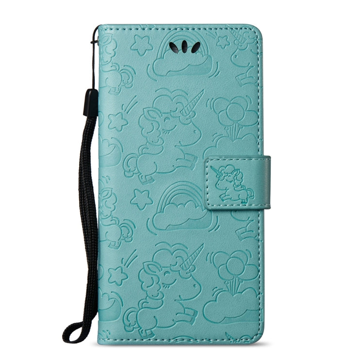 For Huawei Honor P8 Lite (2017) Pressed Horse Cloud Print Horizontal Flip Leather Case with Holder & Card Slots & Wallet & Lanyard