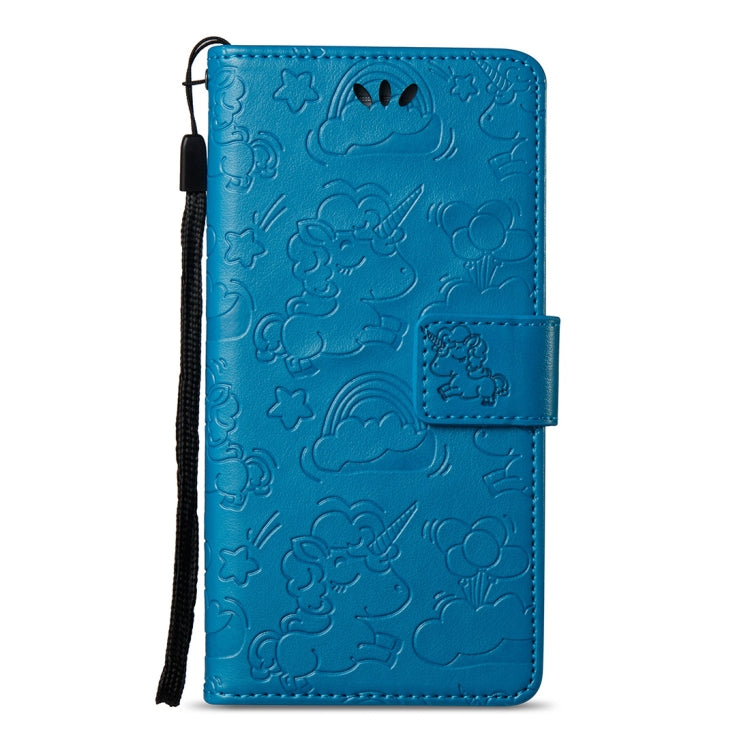 For Huawei Honor P8 Lite (2017) Pressed Horse Cloud Print Horizontal Flip Leather Case with Holder & Card Slots & Wallet & Lanyard