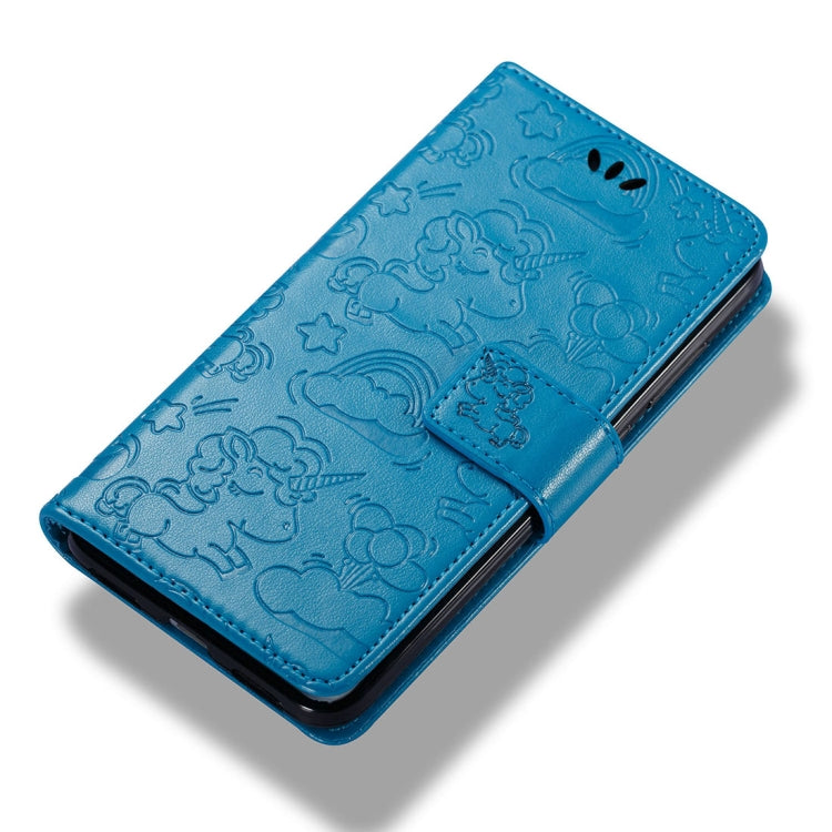 For Huawei Honor P8 Lite (2017) Pressed Horse Cloud Print Horizontal Flip Leather Case with Holder & Card Slots & Wallet & Lanyard