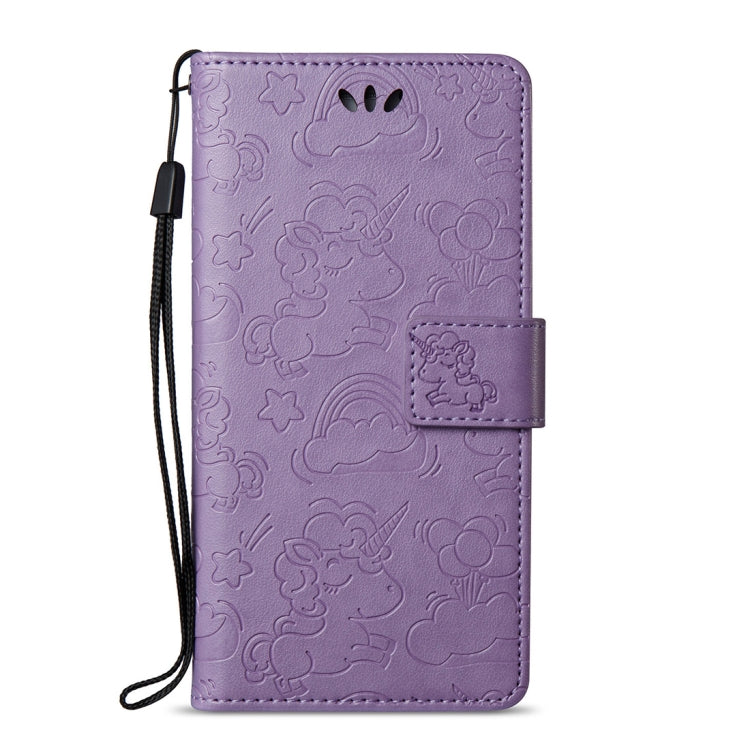 For Huawei Honor P8 Lite (2017) Pressed Horse Cloud Print Horizontal Flip Leather Case with Holder & Card Slots & Wallet & Lanyard