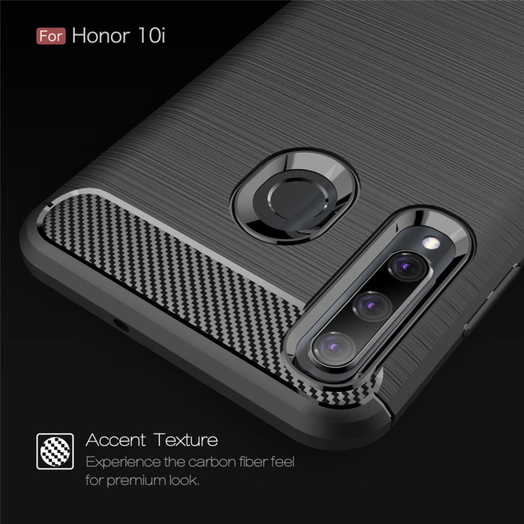 Brushed Texture Carbon Fiber TPU Case for Huawei Honor 10i