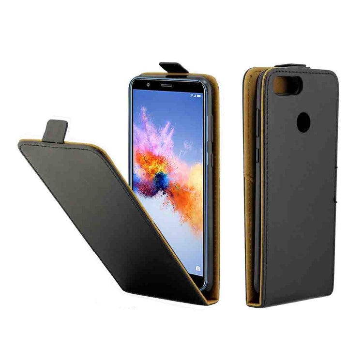 For Huawei Honor 7X Vertical Flip Leather Protective Back Cover Case with Card Slot (Black)