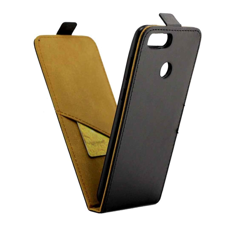 For Huawei Honor 7X Vertical Flip Leather Protective Back Cover Case with Card Slot (Black)