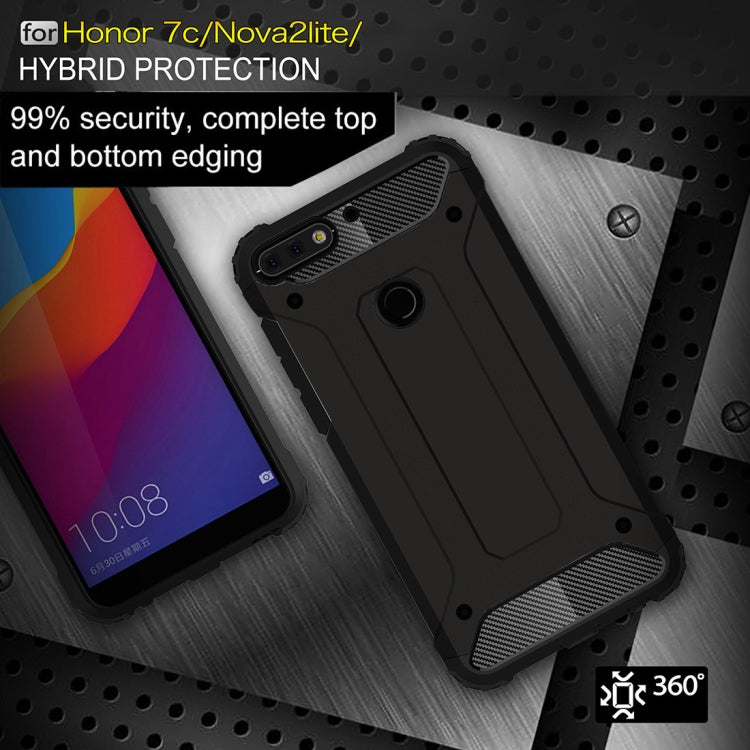 For Huawei Honor Play 7C Full-body Rugged TPU + PC Combination Back Cover Case
