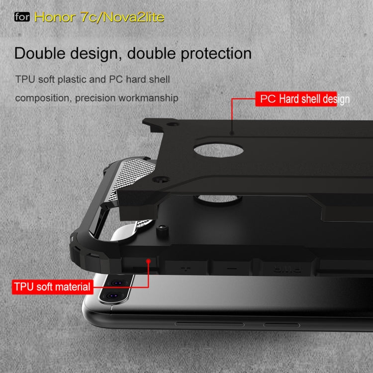For Huawei Honor Play 7C Full-body Rugged TPU + PC Combination Back Cover Case
