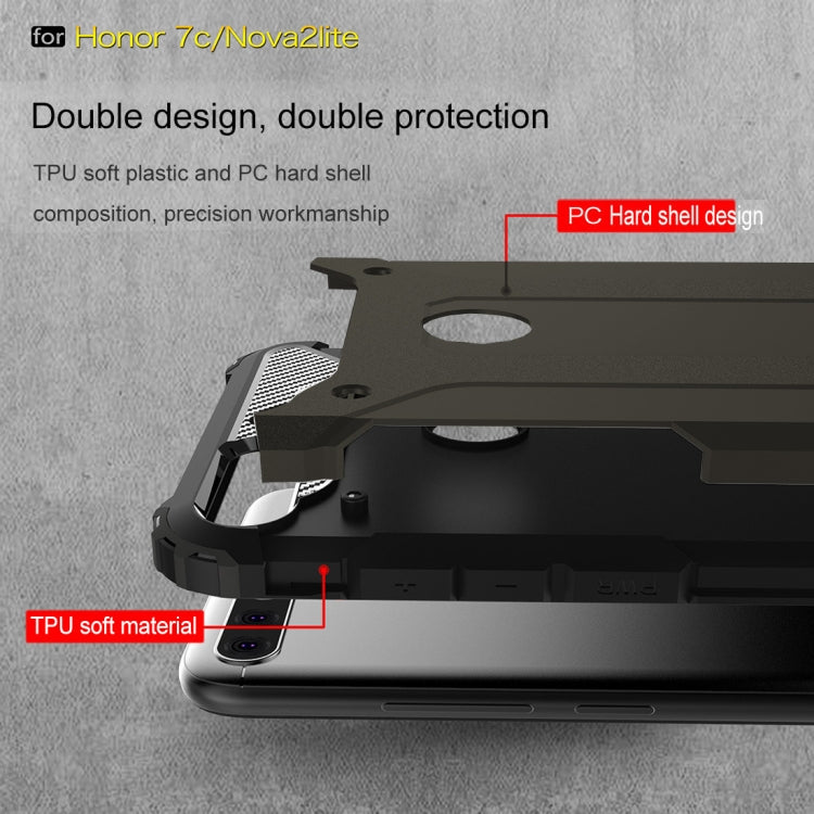 For Huawei Honor Play 7C Full-body Rugged TPU + PC Combination Back Cover Case