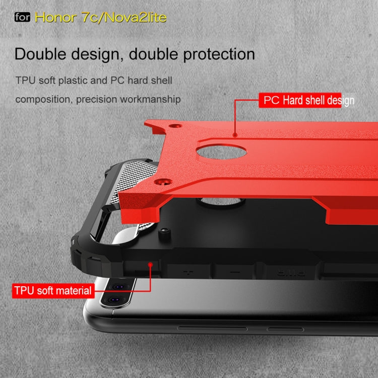 For Huawei Honor Play 7C Full-body Rugged TPU + PC Combination Back Cover Case
