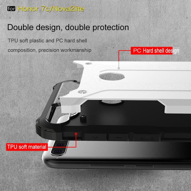 For Huawei Honor Play 7C Full-body Rugged TPU + PC Combination Back Cover Case
