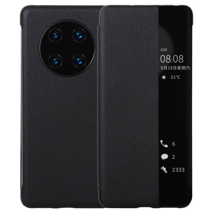 For Huawei Mate 40 PU Leather Horizontal Flip Case, with Caller ID Display & Sleep / Wake-up Function
